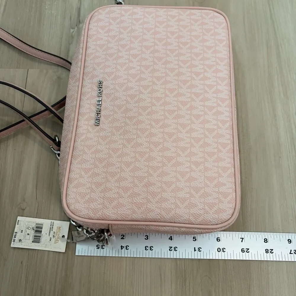 Michael Kors pink zip logo
